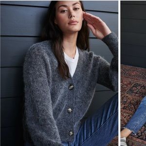 Quince Alpaca Wool Cropped Cardigan